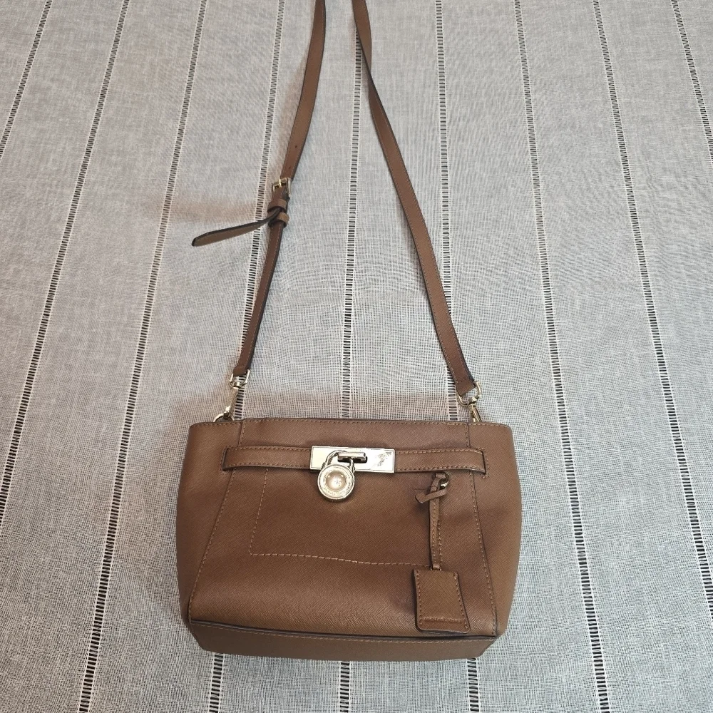Michael Kors Brown Leather Crossbody Bag